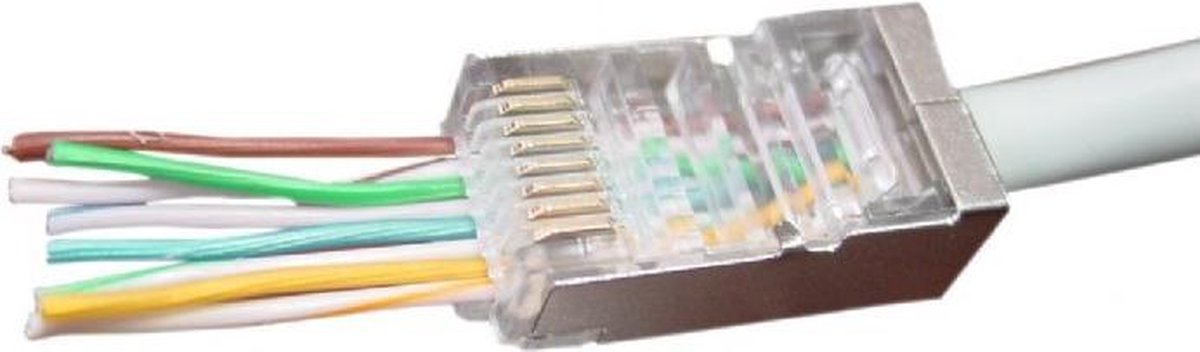 Cablexpert RJ45 krimp connectoren met doorsteekmontage voor F/UTP CAT6 netwerkkabel - 50 stuks
