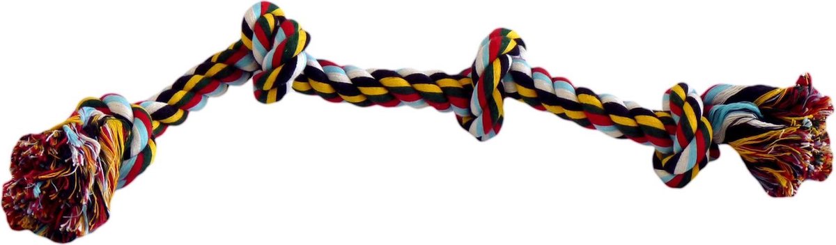 Katoen flossy speelgoed 4 knopen 260gr 60cm