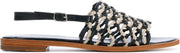 Allan K Vrouwen Leren  Sandalen / Damesschoenen Hope links - Zwart - Maat 40