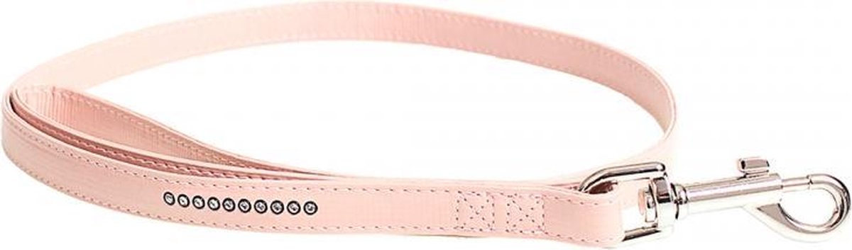 Duvo+ Crystal chic kunstleer leiband Roze 100cm/12mm