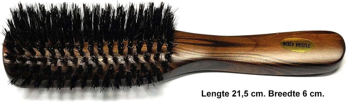 Rojafit Echt Haren Haarborstel versterkt met nylonfiber voor normaal en stevig haar - Schuitmodel - 21