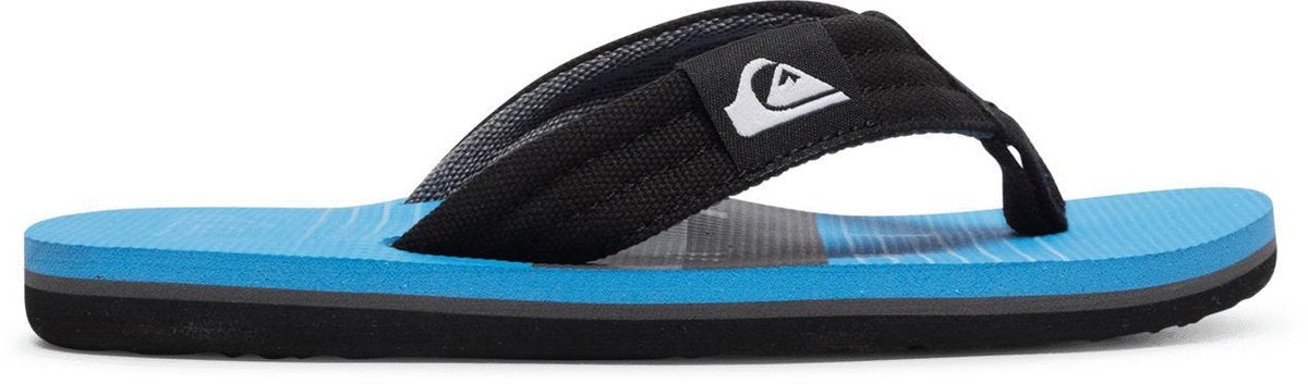 Quiksilver Molokai Layback Youth Jongens Slippers - Black/Grey/Blue - Maat 33