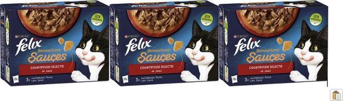 Purina felix sensations extra 12 x 85 g - verpakt per 3 - 36 pakjes