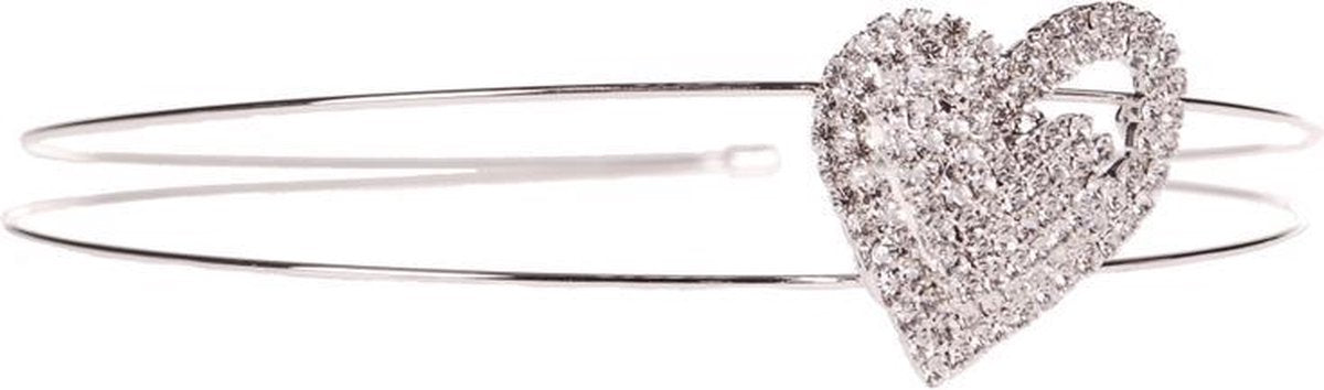 Diadeem meisjes zilver met hart