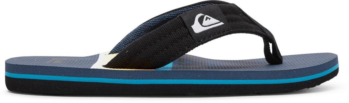 Quiksilver Molokai Layback Youth Jongens Slippers - Black/Blue/Black - Maat 31