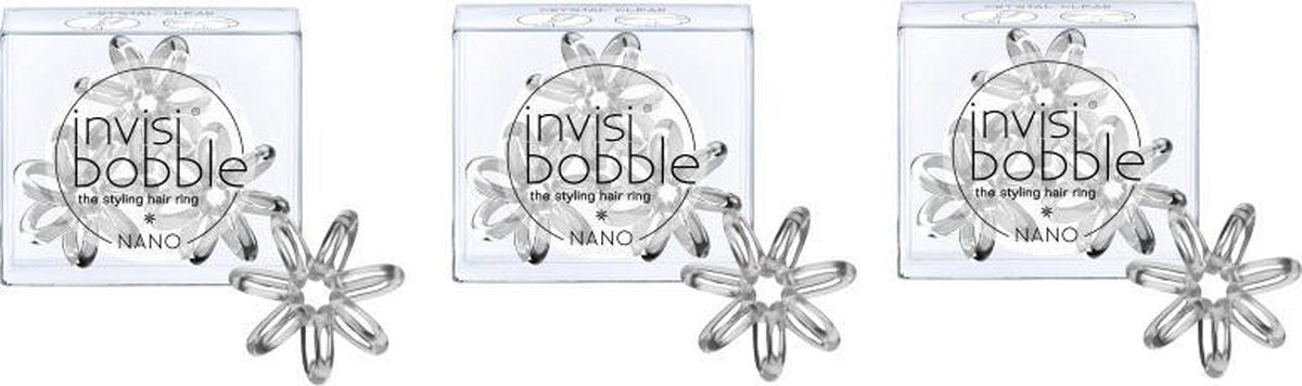 invisibobble NANO Crystal Clear - 9 stuks