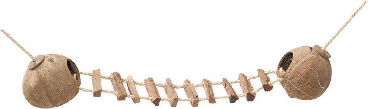 Ebi Coconut globehouse met ladder met touw 2x130MM