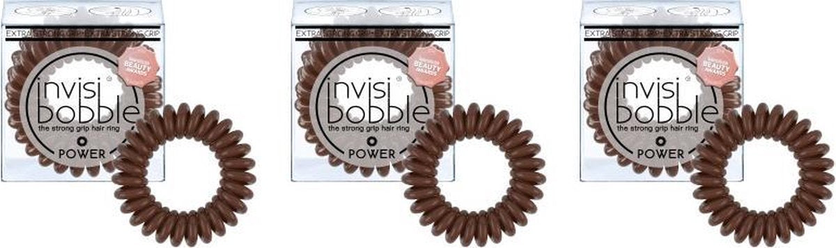 invisibobble POWER Pretzel Brown - 9 stuks