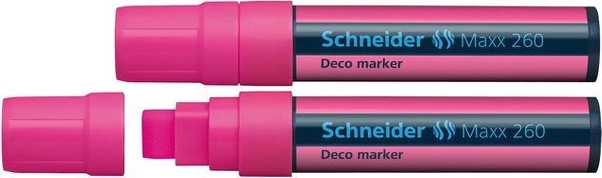 krijtmarker Schneider Maxx 260 fluorroze. Set á 2x S-126009-2