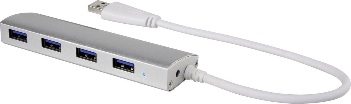Renkforce 4 poorten USB 3.2 Gen 1-hub Aluminium