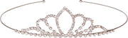 Kindertiara zilverkleurig met strass ovaal
