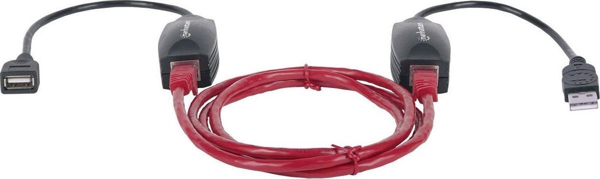 Manhattan 179300 USB 1.1 Extender (verlenging) via netwerkkabel RJ45 60 m