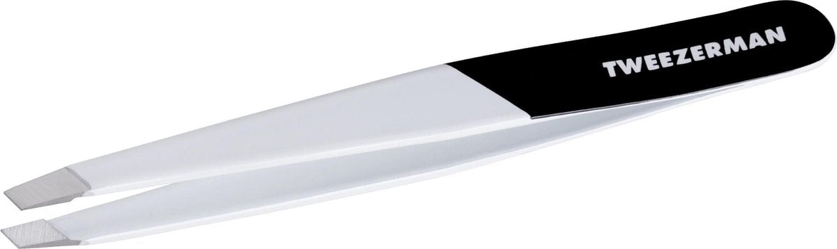 Tweezerman Slant Tweezer Midnight Strike Pincet - Zwart/Wit - 1 st