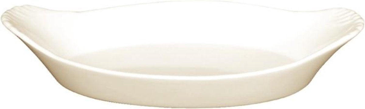 Olympia ovale gratineerschalen met oor | 13 x 23 cm | Porselein | 6 stuks