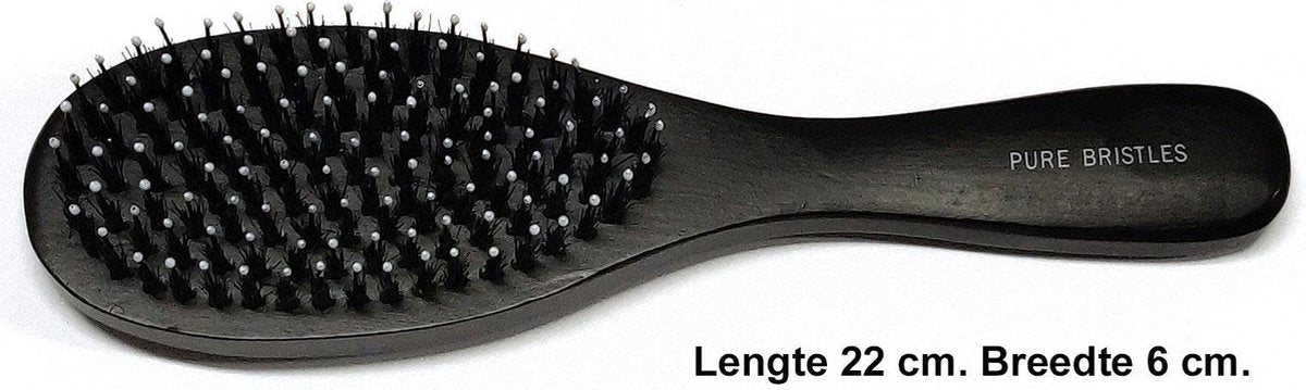 Rojafit Echt Haren Haarborstel versterkt met nylonfiber bolpennen voor alle haartypen - 22 cm.