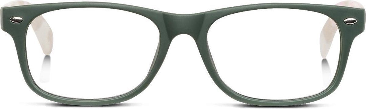 Looplabb Catch 22 leesbril  +1.50 - groen en beige camouflage