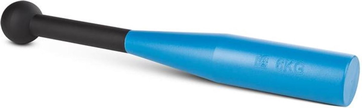Bludgeon Clubbell honkbalknuppel zwart/blauw staal 2 kg