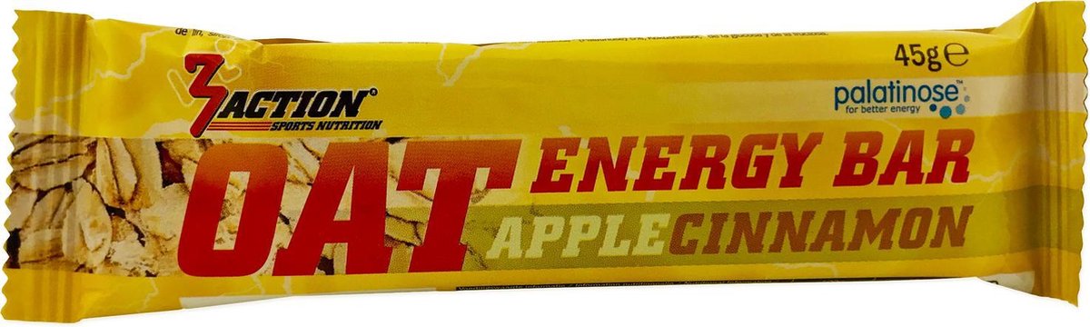 3Action Oat Energy Bar Appel Kaneel 45g Doos 20 stuks