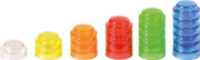 Stapelhoeden transparant gekleurd 1000 stuks