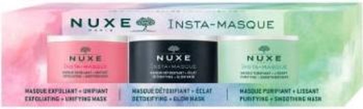 Nuxe Insta-Masque Set van gezichtsmaskers - Exfolierend - Zuiverend - Ontgiftigend 3x 15 ml