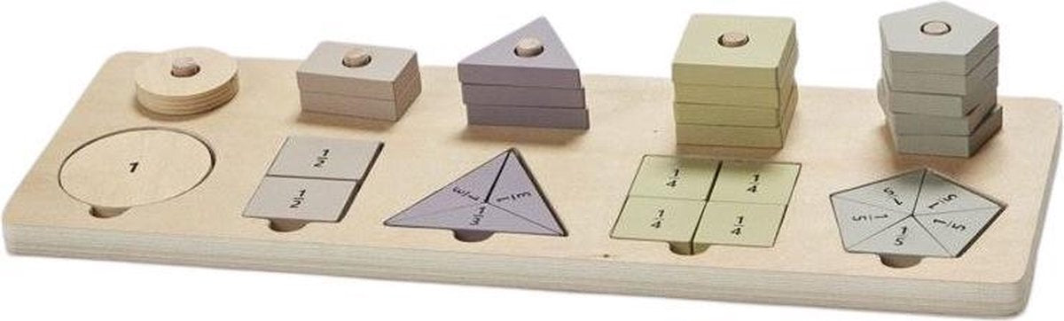 Byastrup Vormen- En Rekenspel Junior 40 Cm Hout Lichtbruin 3 Delig
