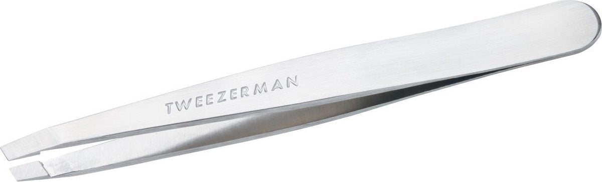 Tweezerman Slant Tweezer Pincet - Platinum - Studio Line Verpakking - 1 stuk