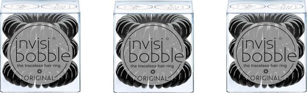 invisibobble ORIGINAL True Black - 9 stuks