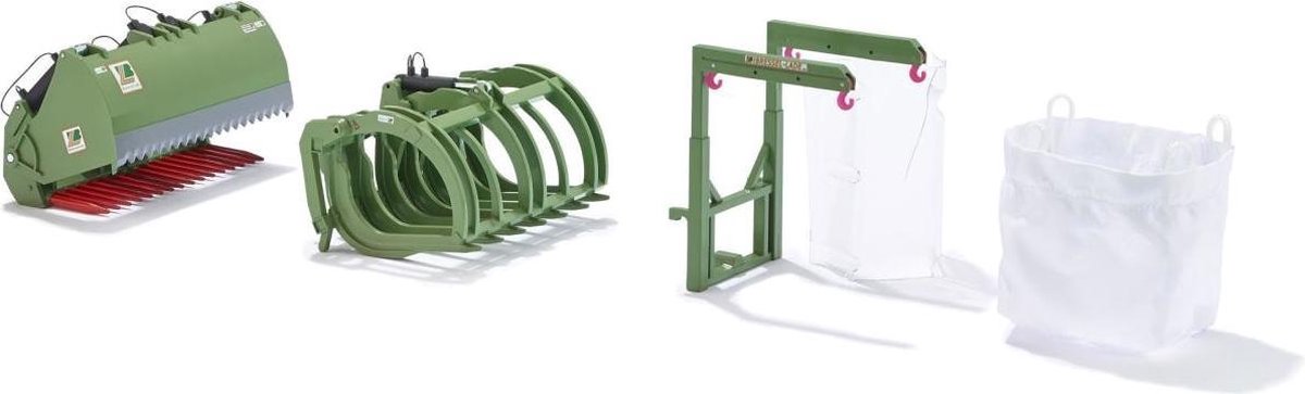 Wiking 077384 Voorlader set B - Bressel & Lade groen