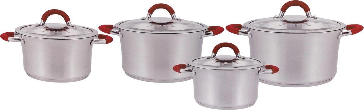 Edënbërg Classic Line - Luxe Pannenset - RVS - 8 delig - Sandwichbodem