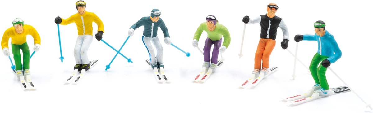 Jaegerndorfer - Figuren 6 St.+ Skies Staand 1:32 - modelbouwsets