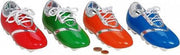 Groene voetbalschoen spaarpot