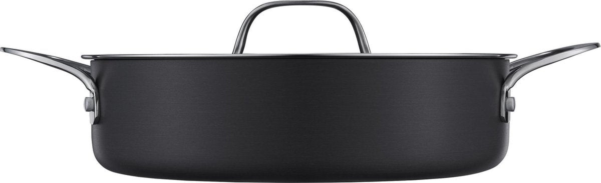 MasterChef Smoorpan Hard Anodised - Ø 24 cm - Incl. Deksel - 2