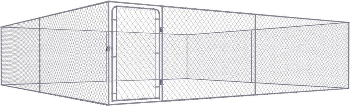 Medina Hondenkennel voor buiten 4x4x1 m gegalvaniseerd staal