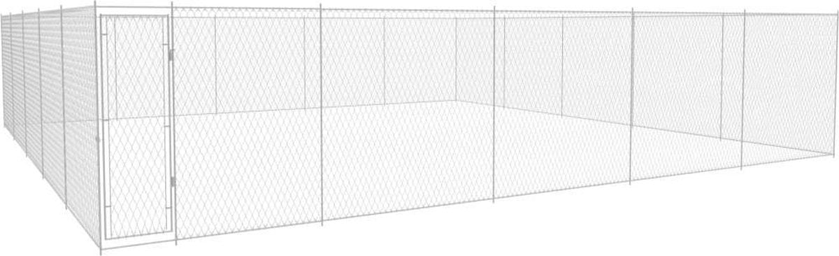Medina Hondenkennel voor buiten 950x950x185 cm gegalvaniseerd staal