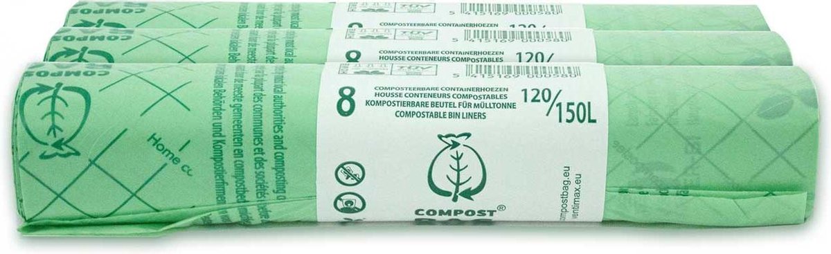 CompostBag® - 24 GFT afvalzakken voor container (120L-150L)