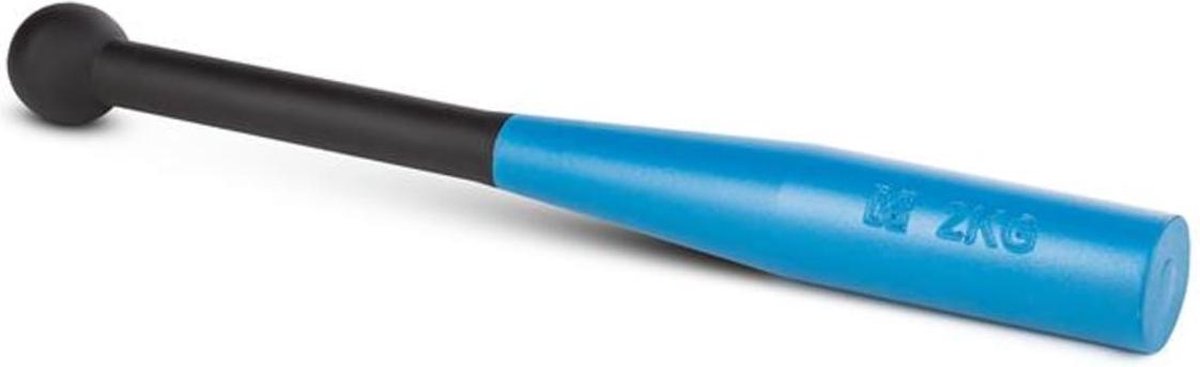 Bludgeon Clubbell honkbalknuppel zwart/blauw staal 2 kg