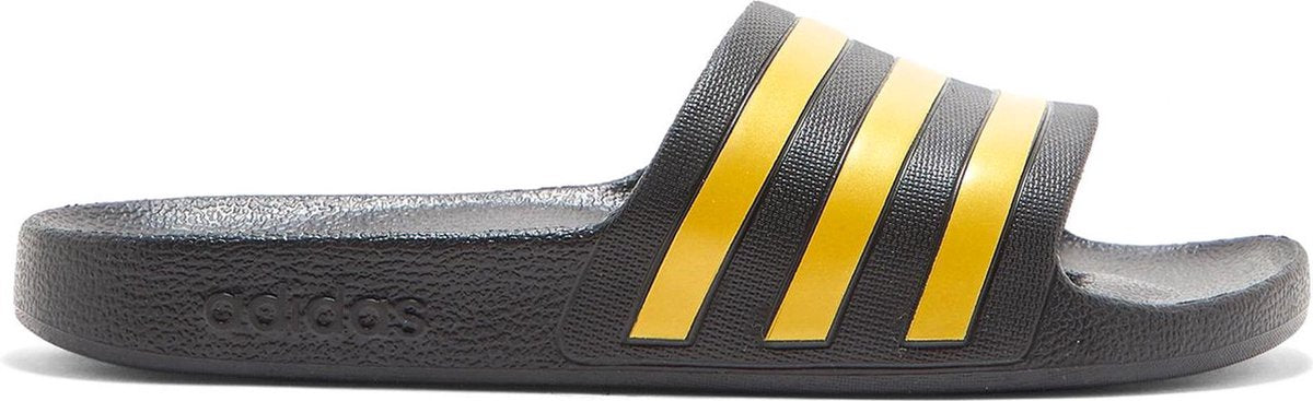 adidas Slippers - Maat 38 - Unisex - zwart/geel