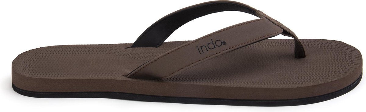 Indosole Flip Flops Essential Heren Slippers - Bruin - Maat 41/42