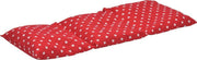 Druivenpitkussen Cervico - 50 x 20cm - Rood met Witte Bollen