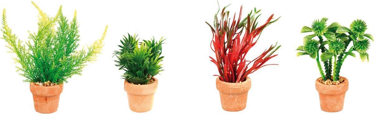 Flamingo Aquarium accessoire Plant Plastic Terra Cotta - Multi
