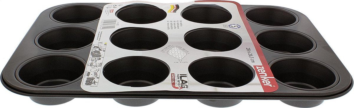 muffinvormpjes 12 cups met Antiaanbaklaag