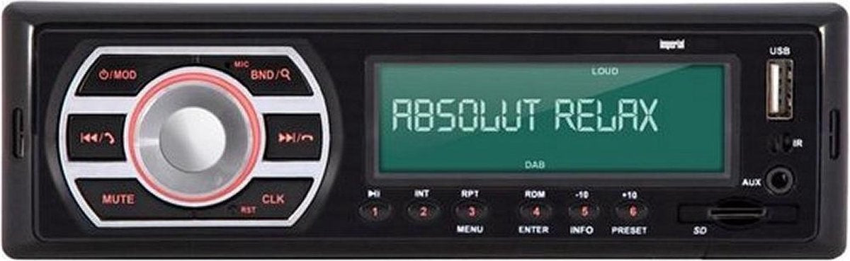 Imperial DABman CAR 2 - Autoradio met DAB+ en bluetooth - Zwart