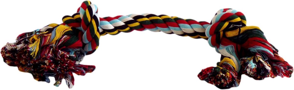 Katoen flossy speelgoed 2 knopen 390gr 50cm