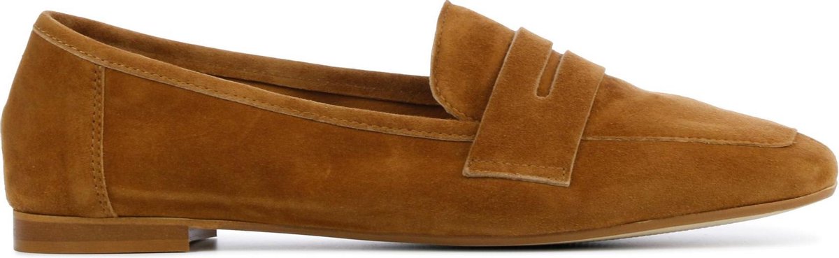 Mace Vrouwen Suède Instapschoenen / Damesschoenen / Instapper Gea m - Cognac - Maat  36