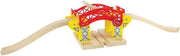 BIGJIGS Treinset Treinbaan Hefbrug met rails - Hout