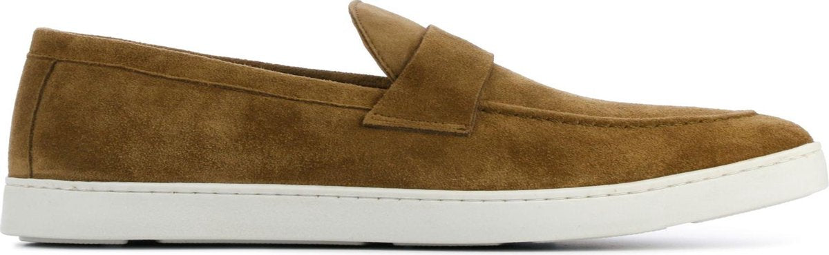 Stefano Lauran Mannen Suède Instapschoenen / Herenschoenen / Instapper S3025 - Bruin - Maat  45