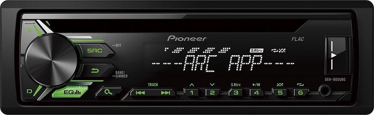 Pioneer DEH-1900UBG - Autoradio - CD speler - USB - Groen verlicht