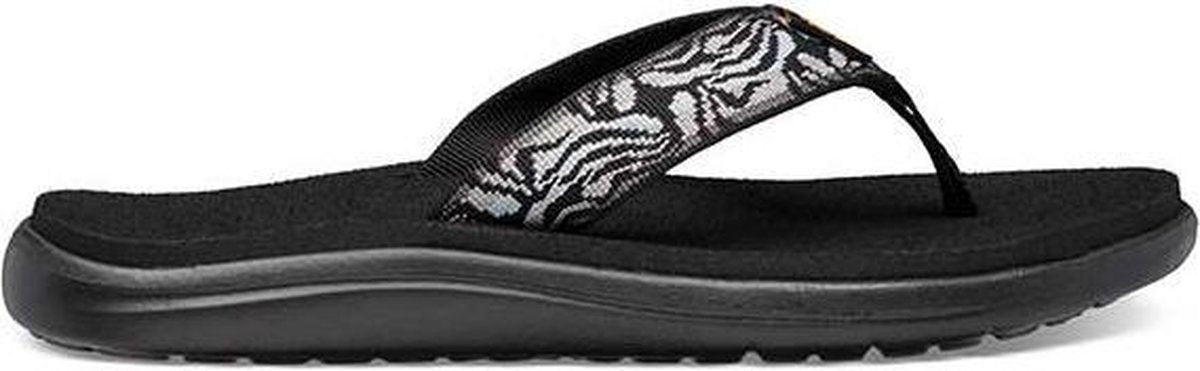 Teva Voya Flip Dames Slippers - Zwart/Wit - Maat 38