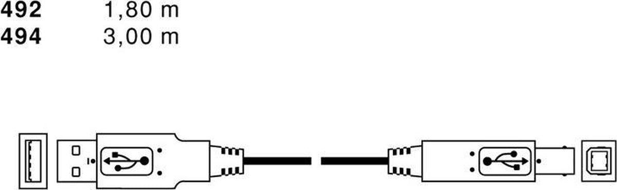 Deltac USB aansluitkabel 492 USB-kabel 1