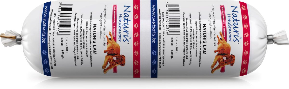 650 gr Naturis houdbaar lam hondenvoer